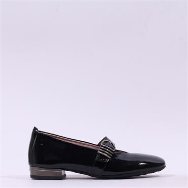 Hispanitas Oslo Mary Jane Loafer - Black Patent